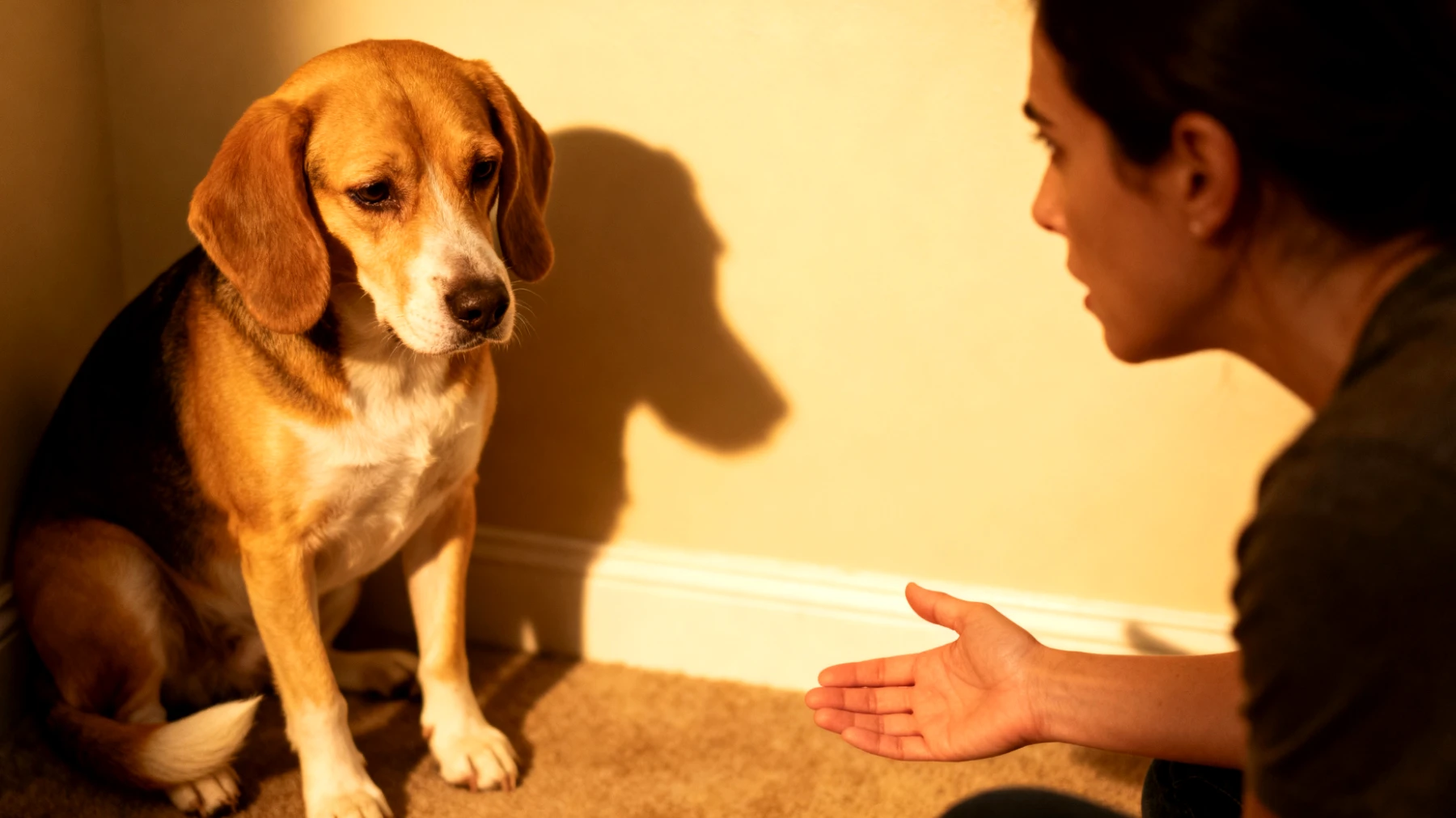 Hund zeigt nach der Kastration unerwünschtes Verhalten wie erhöhte Aggression, Angst oder Unsicherheit und benötigt gezielte Verhaltensübungen zur emotionalen Stabilisierung"