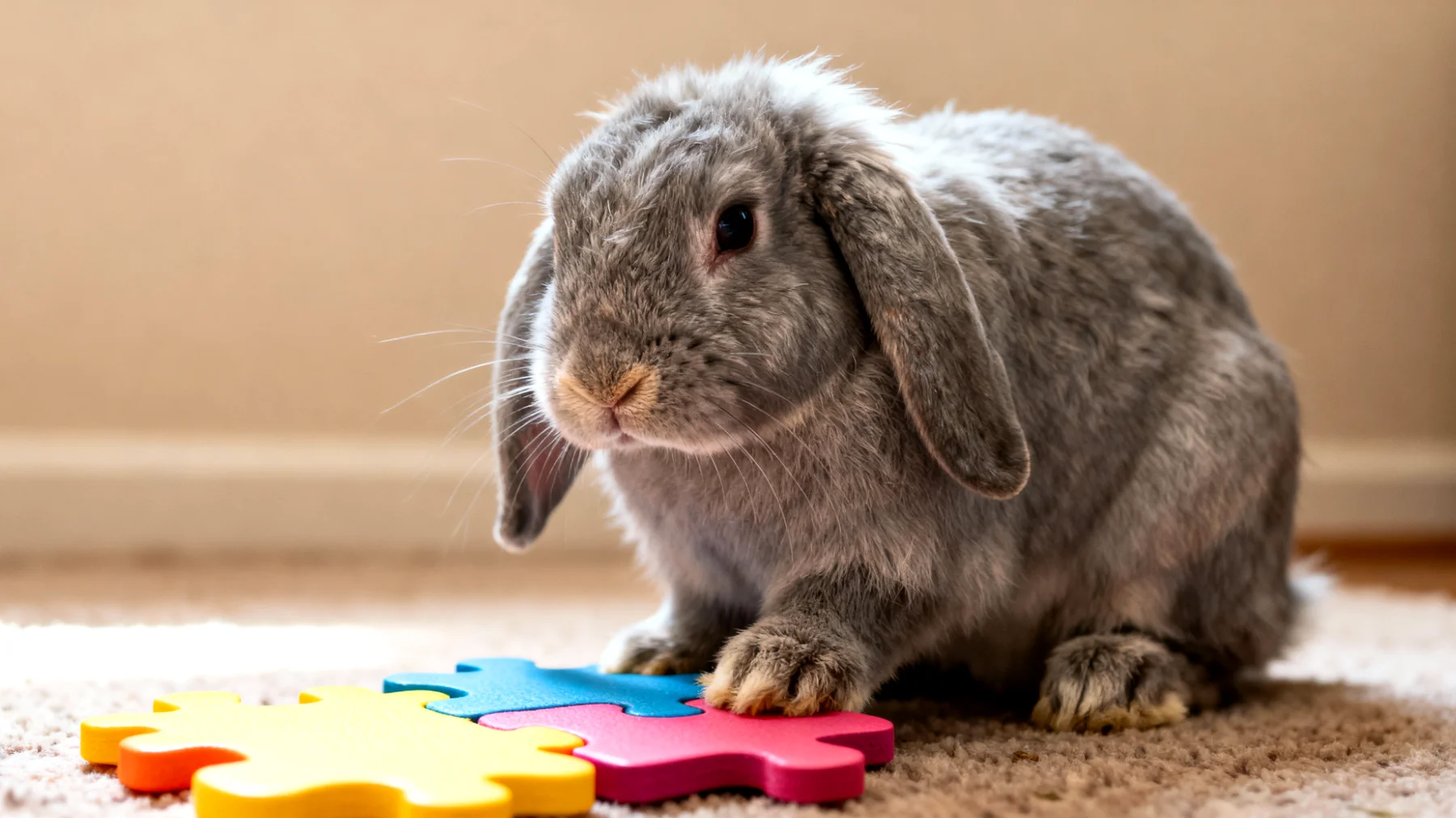 Ältere Kaninchen benötigen oft spezielle Trainingsanpassungen und Verhaltensübungen, die ihrer reduzierten Mobilität, nachlassenden kognitiven Fähigkeiten und veränderten Lerngeschwindigkeit Rechnung tragen, um ihre geistige Stimulation aufrechtzuerhalten ohne sie körperlich zu überfordern"