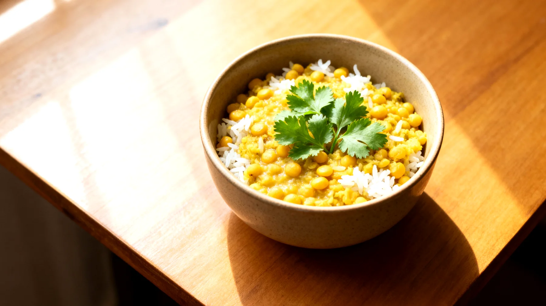 Kitchari (ayurvedisches Mung-Dal-Reis-Gericht)"