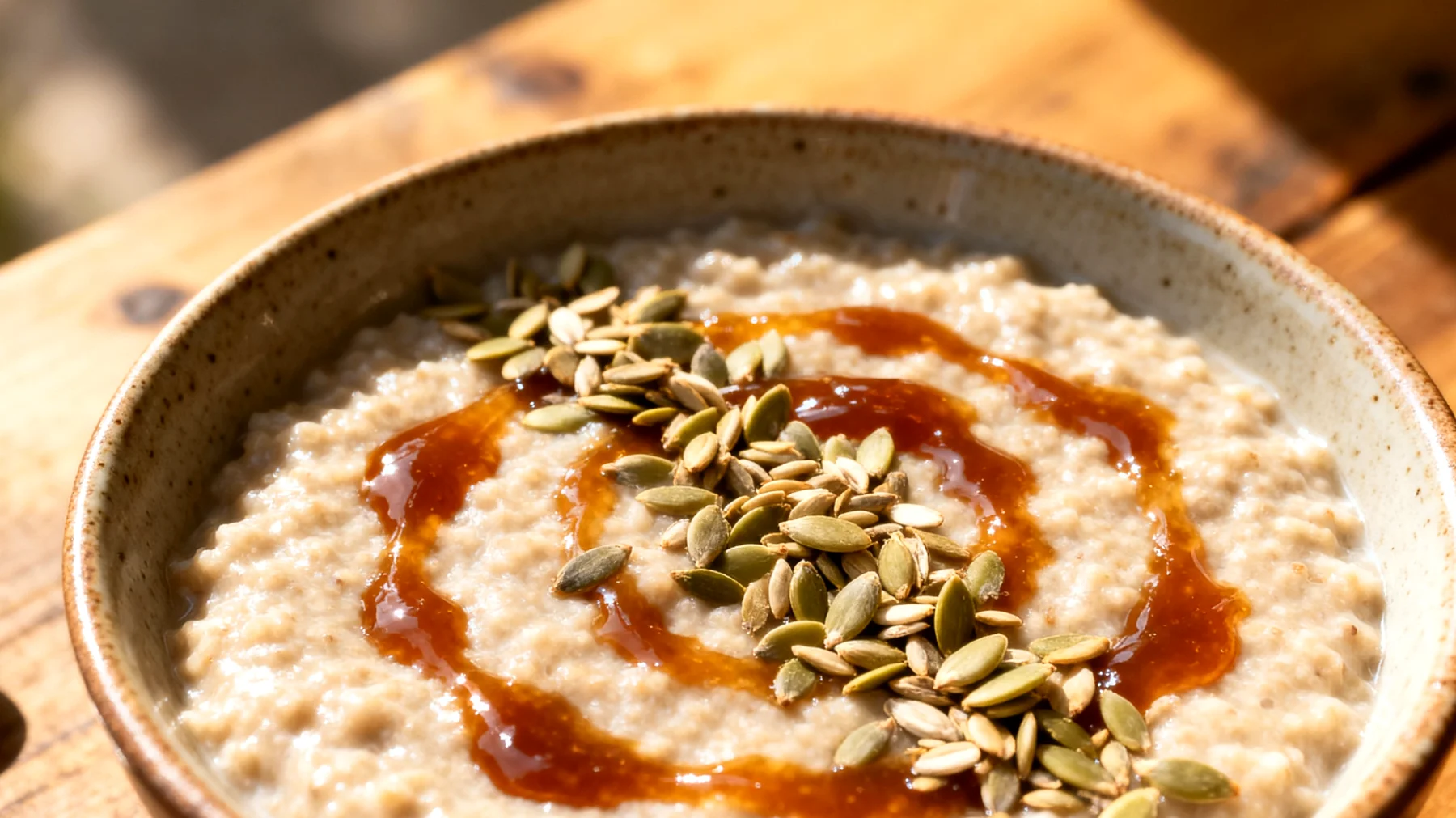 Amaranth-Porridge mit Hanfsamen und Dattelmus"