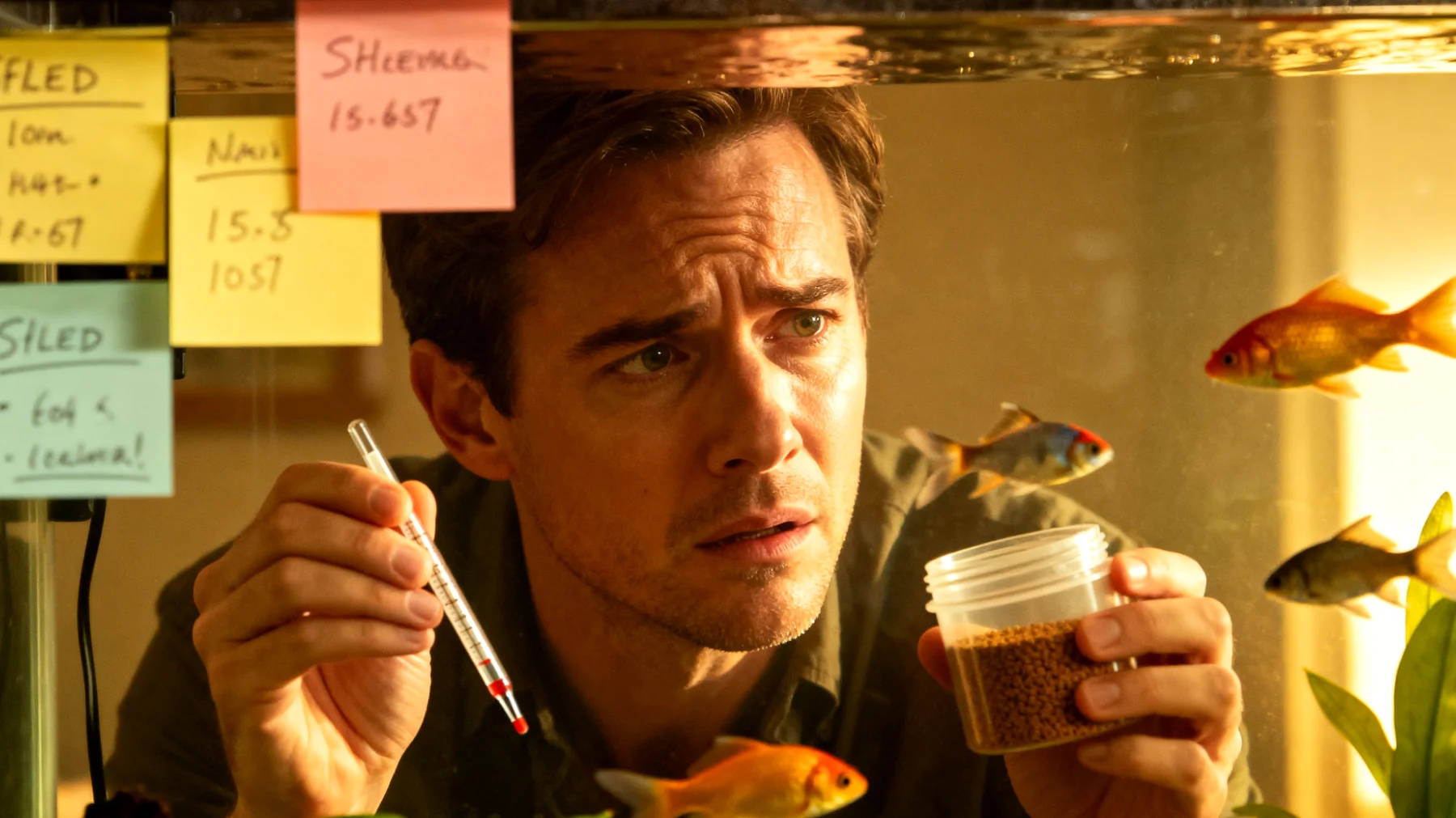 Fischhalter haben Schwierigkeiten, eine strukturierte tägliche Routine für die Pflege ihres Aquariums zu etablieren, insbesondere bei der regelmäßigen Fütterung, Wassertemperaturkontrolle und Beobachtung der Fische auf Verhaltensänderungen"