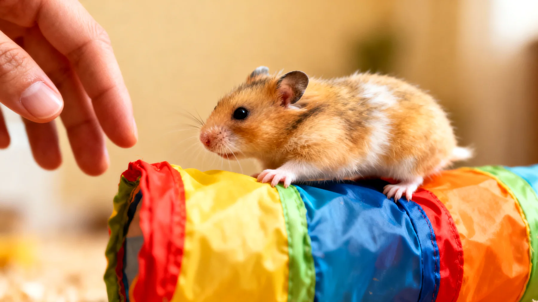 Junge Hamster sind sehr aktiv und neugierig, können aber noch nicht richtig trainiert werden, da sie in diesem Alter hauptsächlich instinktiv handeln und ihre Aufmerksamkeitsspanne sehr kurz ist"