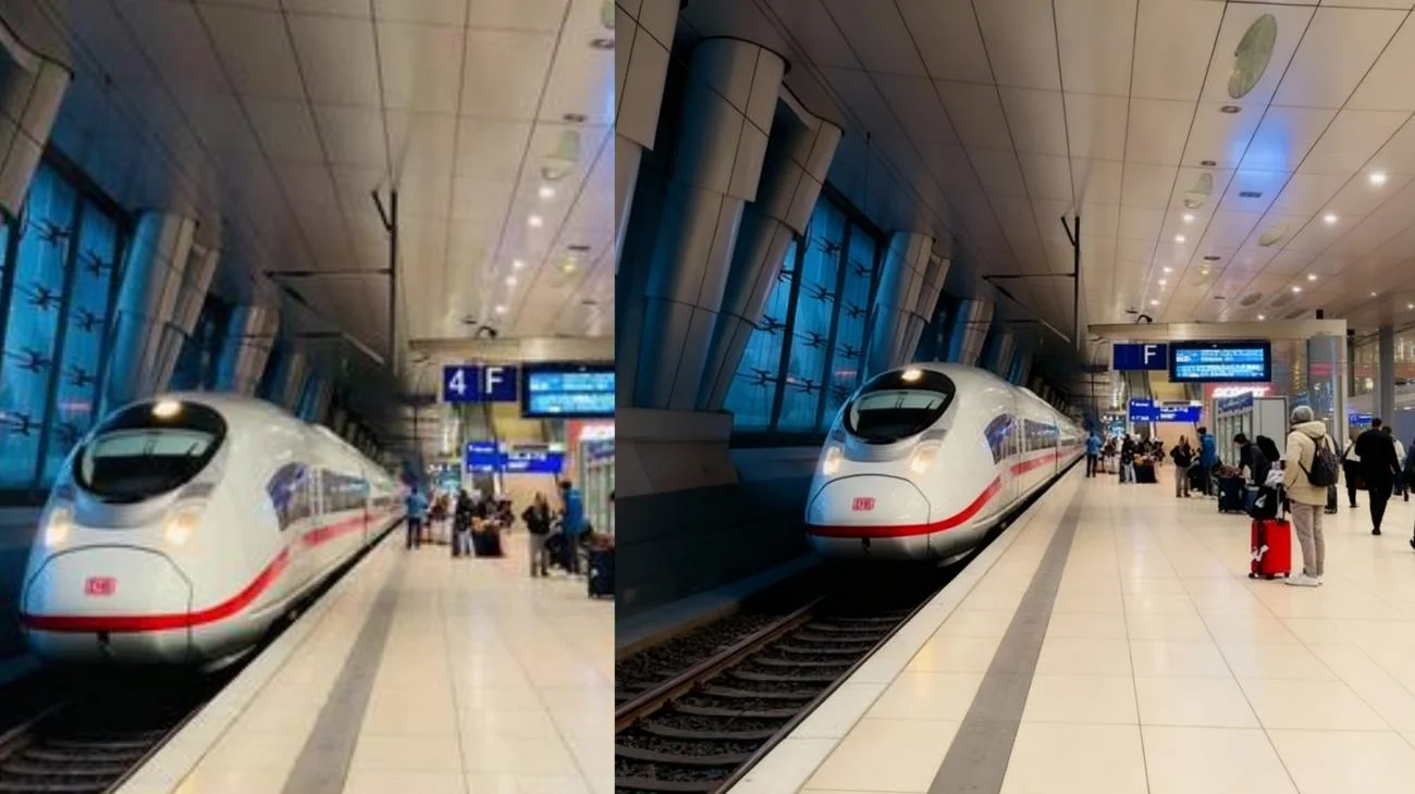 Riding the ICE train through Frankfurt 🇩🇪🚄 #ICETrain #DeutscheBahn #Frankfurt #FrankfurtGermany #germanytravel"